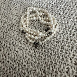 Silpada White Pearl Bracelet Set